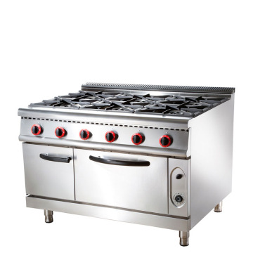 Free Standing Commercial Kitchen Equipment: Range Burner with Cabinet for Hotels and Restaurants