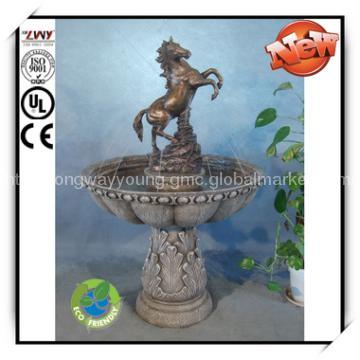 54 Inches Unique Horse Fiberglass Fountain for Outdoor or Gaeden