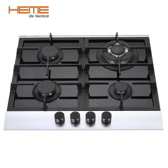 CE Approved Household Appliances: Black Tempered Glass Built-in Gas Cooktop for Kitchen Cookers