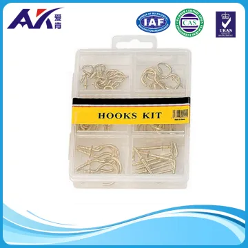 45PCS of Brass Plated Hook Assortment