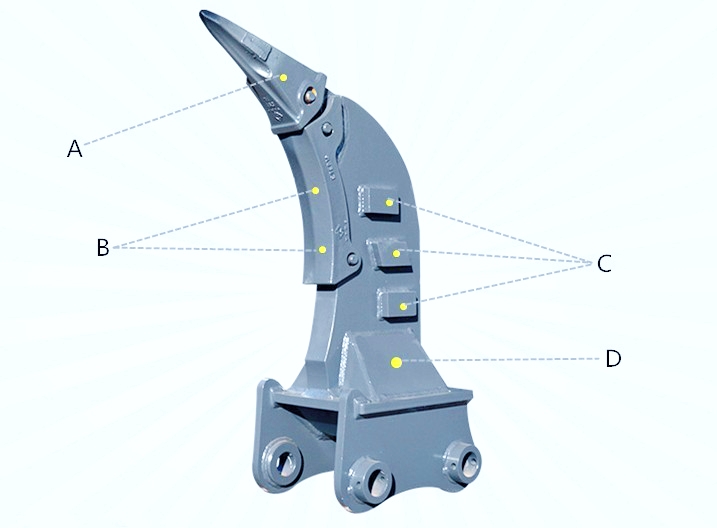 Rock Ripper Tooth Tine Rock Ripper Tooth สำหรับ Excavator คุณภาพสูง Tine Rock Ripper ...