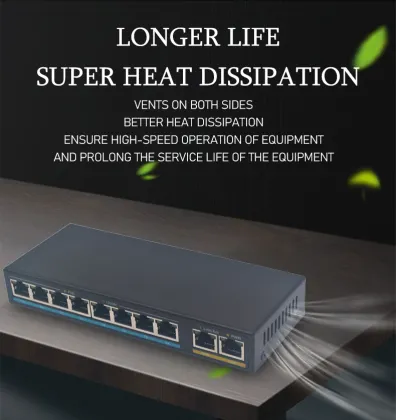 8 POE Power Supply Network Ports + 1 Optical Port POE Switch