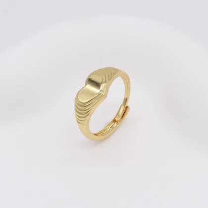 Jiexing 14K Gold Plated Adjustable Evil Eye Finger Rings