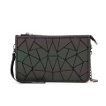 Geometric shoulder handbag with metal chain luxury ladies wallet hand purse