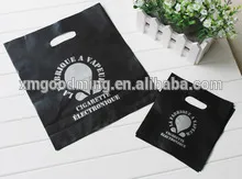 Die cut clothes bag plastic shopping bag strong handles plastic bag