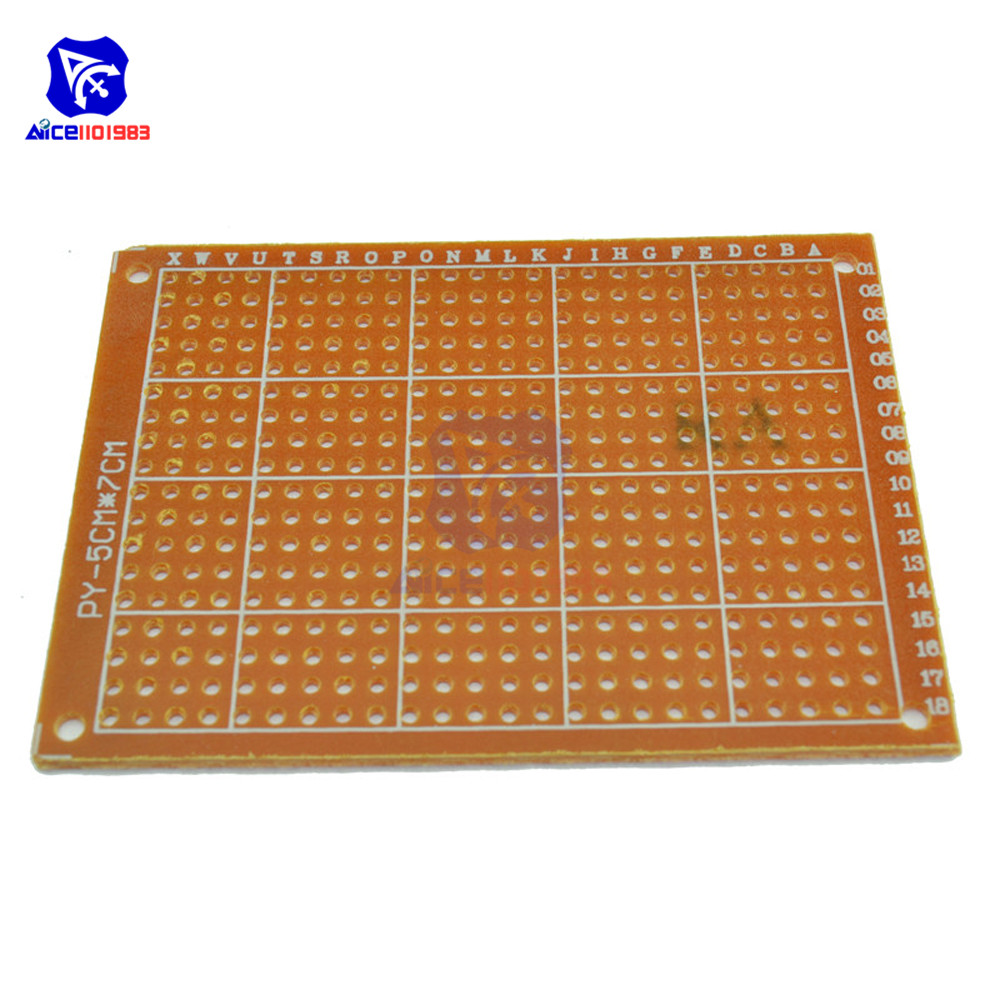 10PCS/Lot Universal PCB Board 5x7 5 x 7 cm 2.54mm DIY Prototype Paper Printed Circuit Panel 5x7cm 50x70mm Single Sided Board