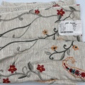 Anti Static Flower Embroidery 100% Linen Textile