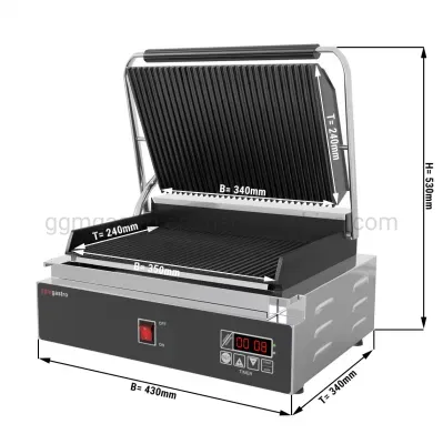 Electric Panini Grill Commercial Panini Sandwich Press Stainless Steel Single Contact Grill