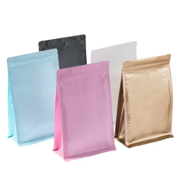 Flat Bottom Aluminum Foil Matt Black Coffee Bag