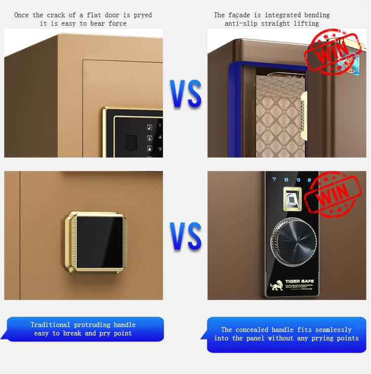 SK fingerprint safe box detail contrast drawing