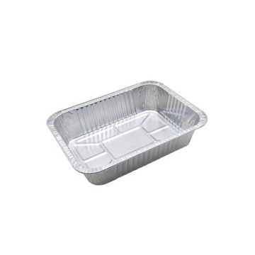 Plateau d'aluminium d'aluminium avec couvercle en papier