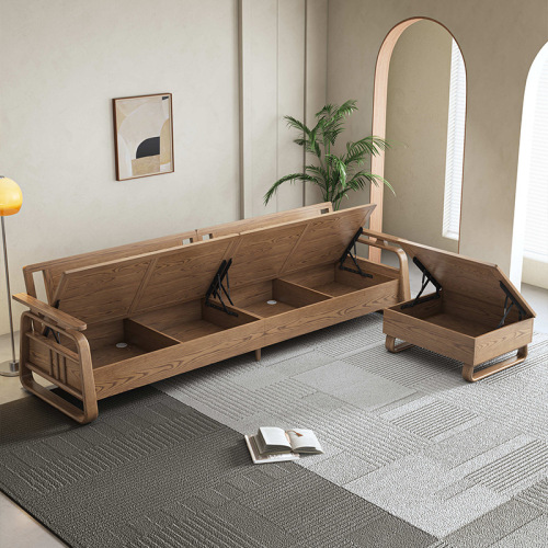 Penggunaan Bermusim Sofa Bingkai Abu dengan Storan Dalam