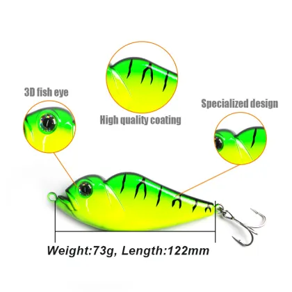 THORFORCE High Quality 122mm 73g Big Game Saltwater Tuna Grouper Pencil Vibration Lure
