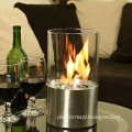Outdoor Small Desktop Free-Standing Bio-Fuel Fire Pit Table with Glass Fireplace