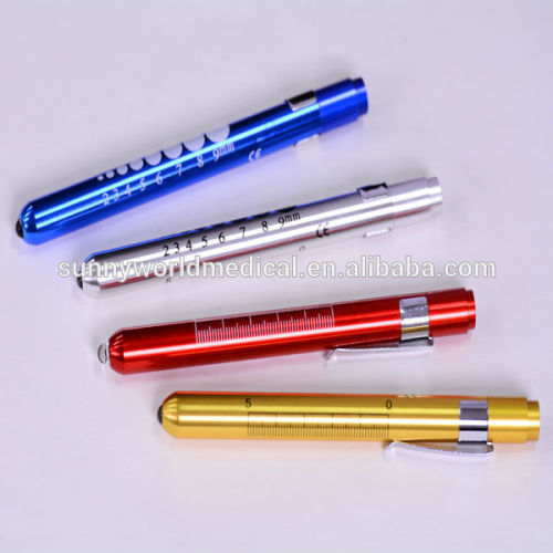 mini flashlight diagnostic penlight medical pen torch with pupil gauge
