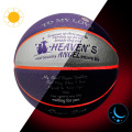Aangepaste PU Luminous Glow Up Basketball