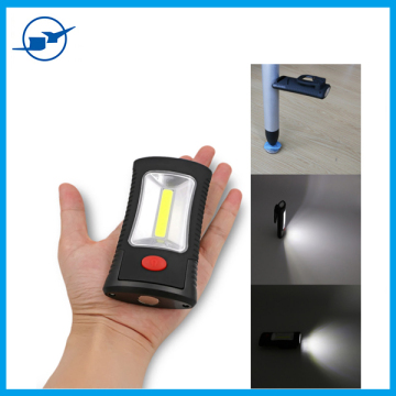 Magnetic 3LED+COB Battery LED work led light with hook