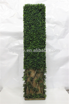 122cm 48" Height artificial Green plastic 3 Milan leaf boxwood Hedge fence E12 12M21