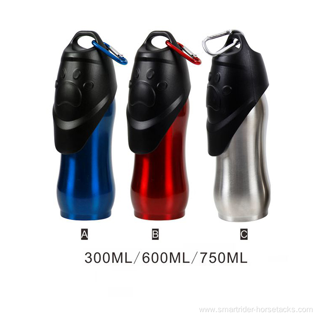 300ML / 600ML / 750ML Stainless Steal Pet Outdoor Cup Travel Portable Water Drinking Dog Bottle