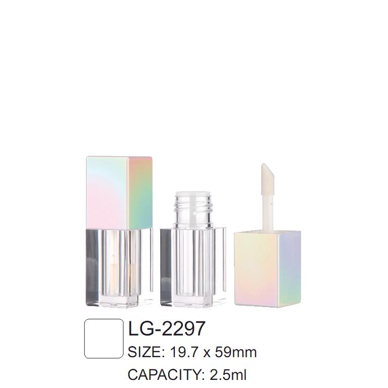 Gloss bibir persegi kosong dengan botol Petg LG-2297