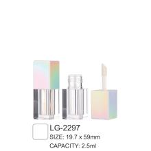 Leerer quadratischer Lipgloss mit PETG-Flasche LG-2297