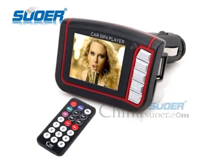 Suoer Car Audio MP4 Player with USB/SD/Remote Control Car Cigarette Lighter Audio Player