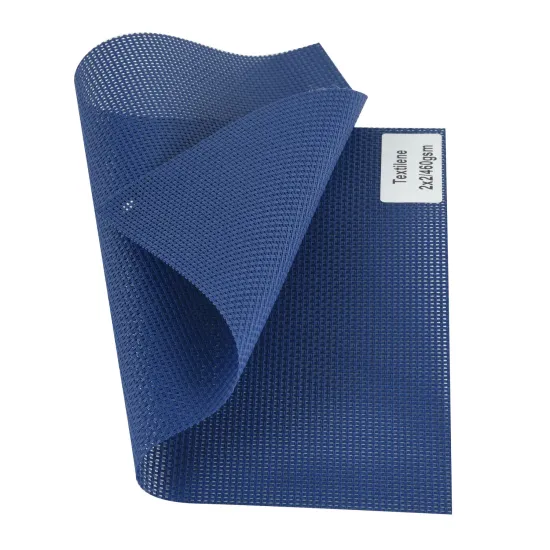 2x2 Plastic-Coated Polyester Mesh Textile Fabric for Patio Furniture and Beach Chairs