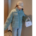 Women's short casual down cotton jacket