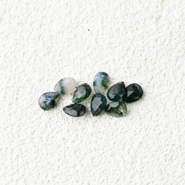 Wholesale Price Pear Moss Agate For Jewelry Making