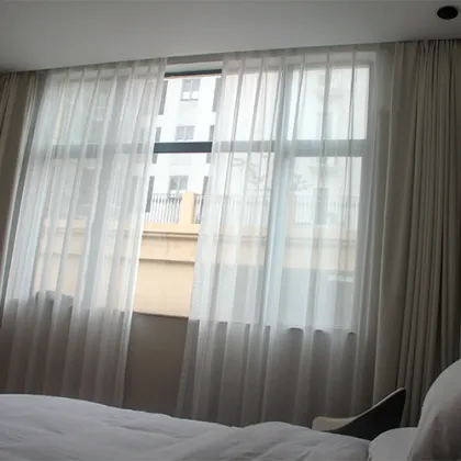 High-Quality 100% Polyester Curtains: Soundproof Rod Drapes for Hotels, Offices, Restaurants, and Living Rooms