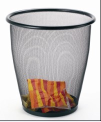 cubo de basura de malla