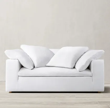 Luxury individual sofa white fabric home furniture