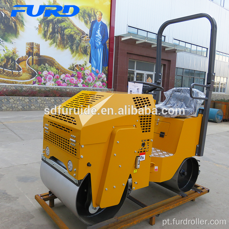 Rolo compactador vibratório de tambor duplo de 800 kg (FYL-860)