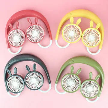 2021 OEM Colorful Mini USB Portable Hanging Neck Sports Fan