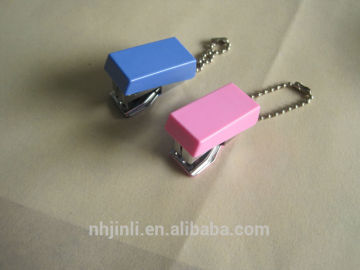 mini plastic stapler with a chain for office and school supplies