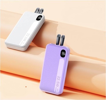 Sorgente di alimentazione portatile 22,5 W Super Fast Charge è fornito con linea di carica rapida di tipo C Filo iPhone 2.1A Uscita 20000 mAh