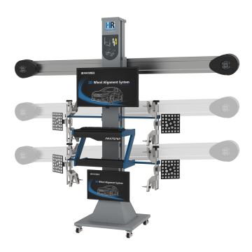3D Wheel Alignment System Compatible with 2-Column or Mid-Raise Scissor Lift with Automatic Target Tracking