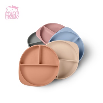 Silicone Plate Baby Suction Bowl Set Custom Food Grade ECO Friendly School Kids Dining Table Gift