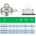 Kleiner Ringmagnet mit Counterunk -Loch und Augenbolzen