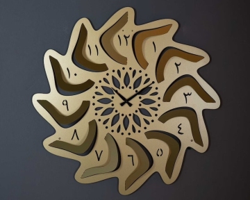 3D Large Metal Arabic Wall Clocks: Unique Islamic Home Decor