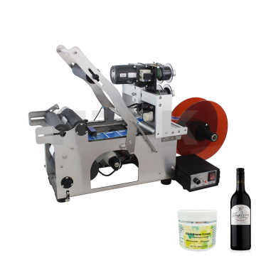 Round Glass Wine Bottle Labeling Machine - Semi-Automatic HZPK MT-50