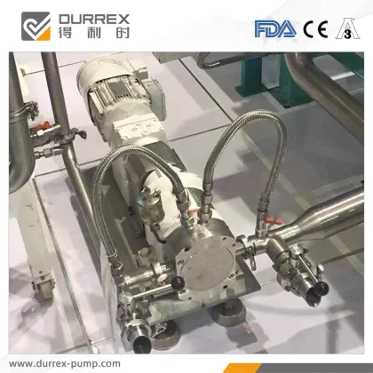 Fermented soy curd transfer lobe pump