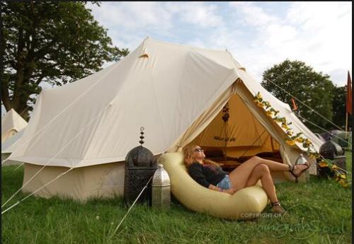 High Waterproof Flame Retardant Outdoor Canvas Bell Tent For Sale