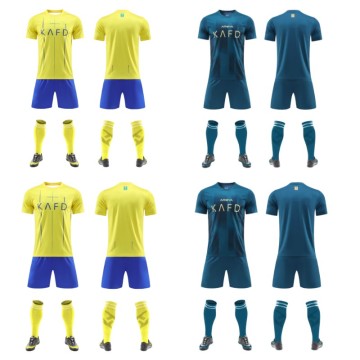 23-24 Al Nassr Ronaldo Jersey Men Kids Youth Soccer Uniforms Kit