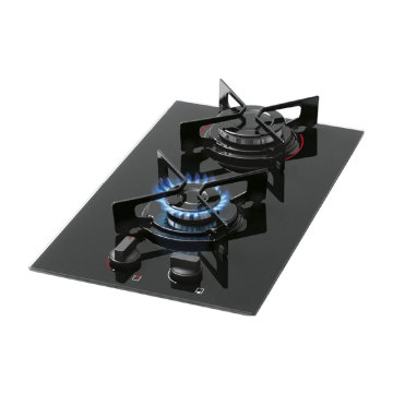 CE SAA Certified Butane Gas Stove with Tempered Glass Surface - 30cm Double Burner Hob