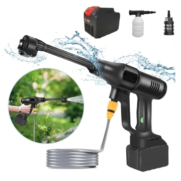 Lithium Battery Powered Portable High Pressure Car Wash Spray Gun