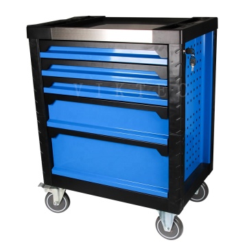 VIKTEC Professional Heavy Duty Metal Lockable Rolling Garage Tool Cart