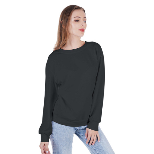 Equipaggio pullover a manica lunga con cappuccio da donna