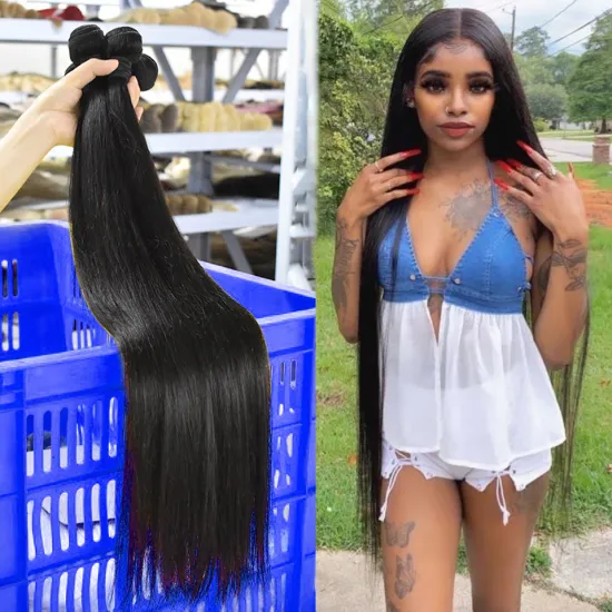 Wholesale 10A Grade Cuticle Aligned Vendors Raw Virgin Brazilian Hair Bundles Long 40 inch Body Wave Remy Human Hair