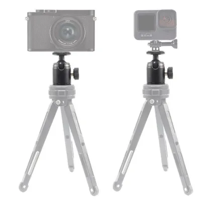 Mini Ball Head Tripod Head with Hot Shoe Adapter for Cameras and Monopods
